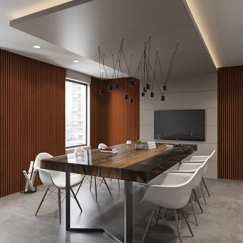 Mahogany Wood Slat Wall Panelling – 280x60 cm
