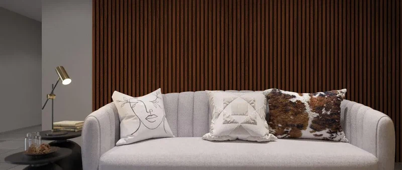 Mahogany Wood Slat Wall Panelling – 280x60 cm