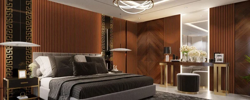 Mahogany Wood Slat Wall Panelling – 280x60 cm