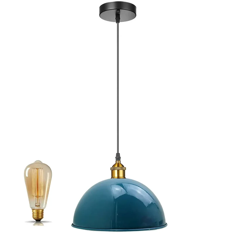 Zeitlose Eleganz, klassische, moderne Vintage-Hängelampen in Cyanblau~3179