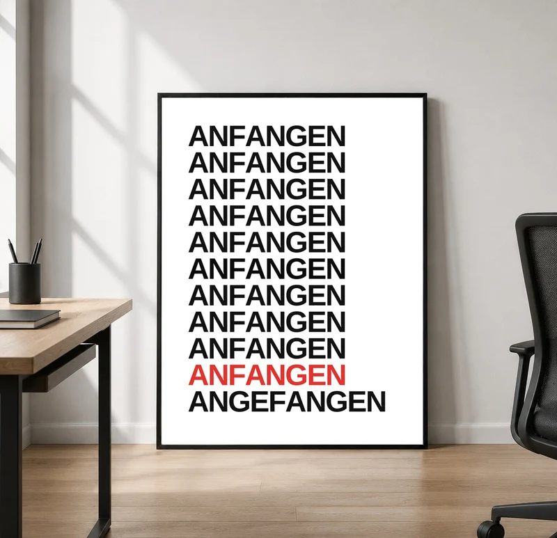Anfangen – endlich angefangen Leinwand
