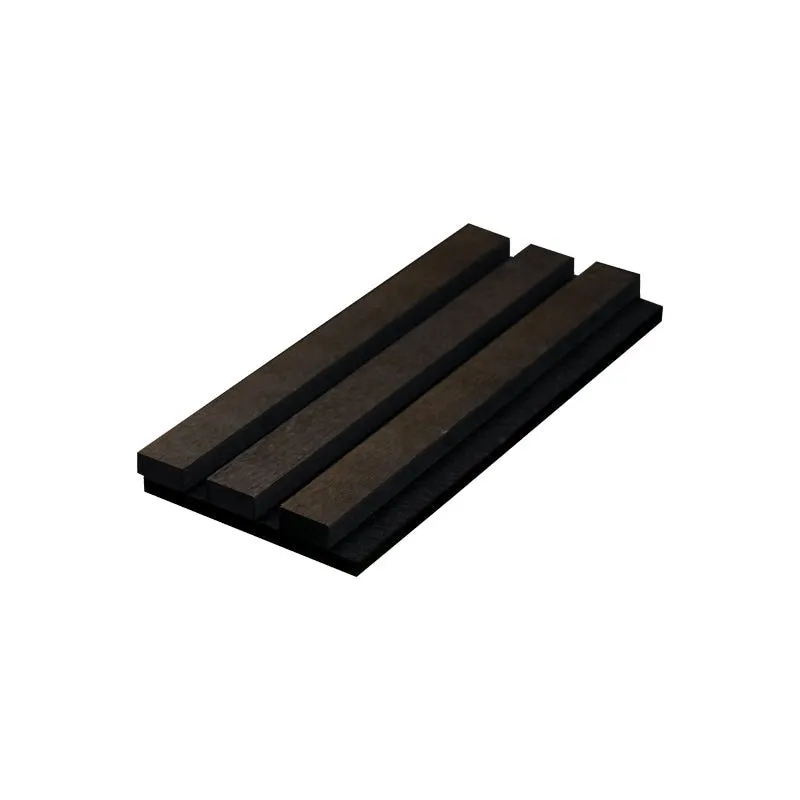 Smoked Oak Wood Slat Wall Panelling – 280x60 cm