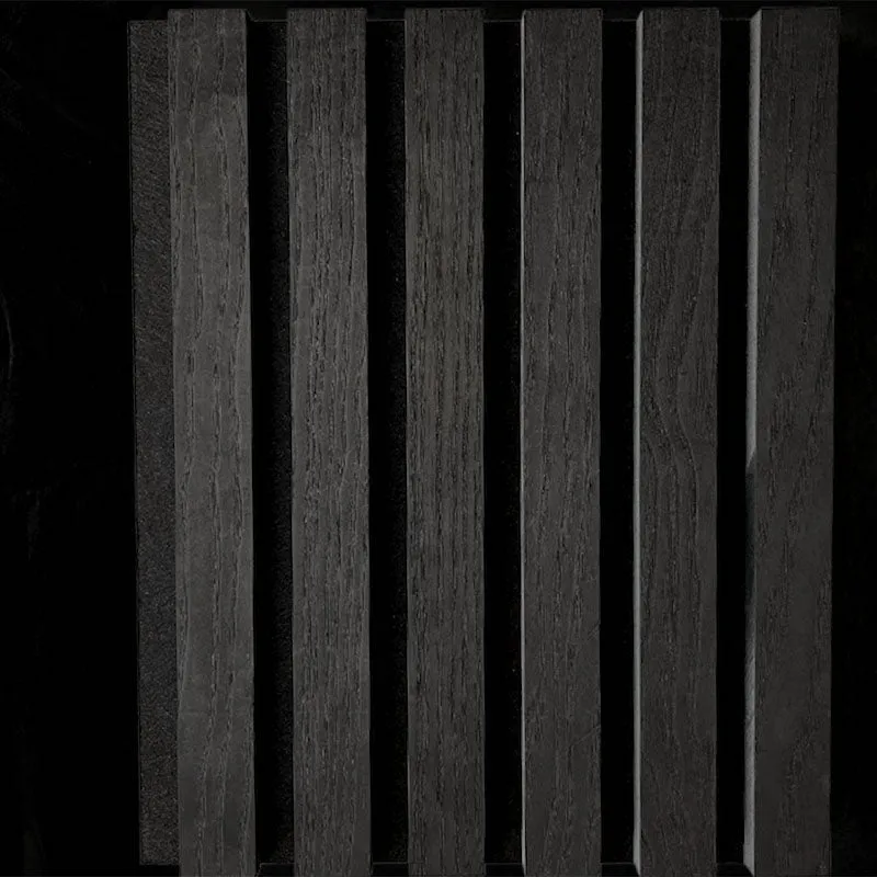 Charcoal Wood Slat Wall Panelling – 280x60 cm