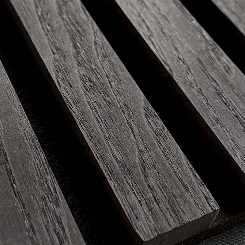 Charcoal Wood Slat Wall Panelling – 280x60 cm
