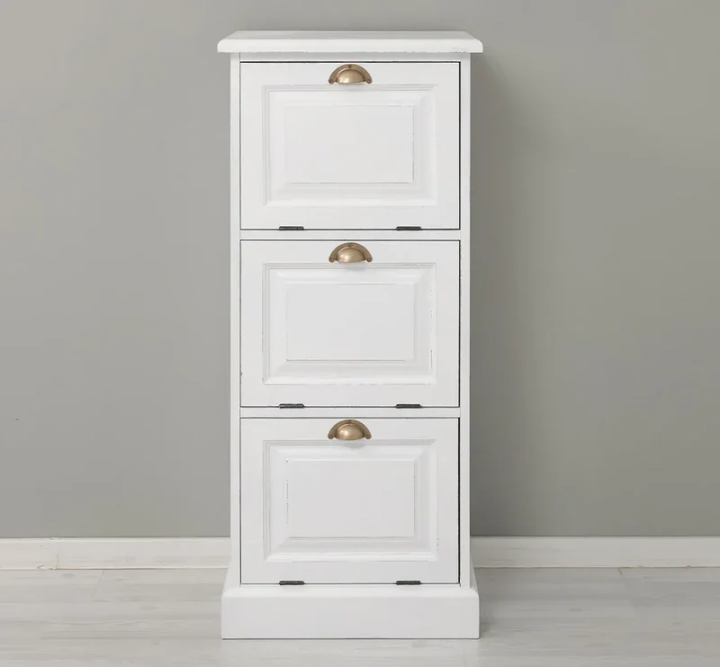 Kommode aus Massivholz mit Kippfächern - Aktenschrank - Büroschrank