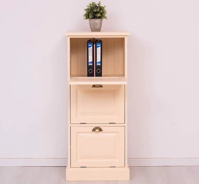 Kommode aus Massivholz mit Kippfächern - Aktenschrank - Büroschrank