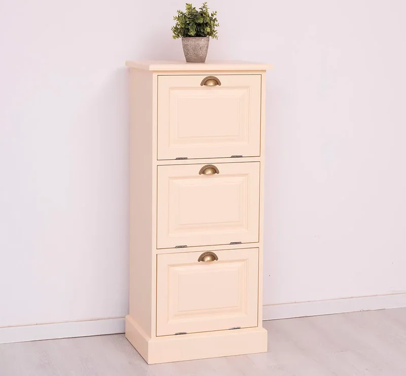Kommode aus Massivholz mit Kippfächern - Aktenschrank - Büroschrank