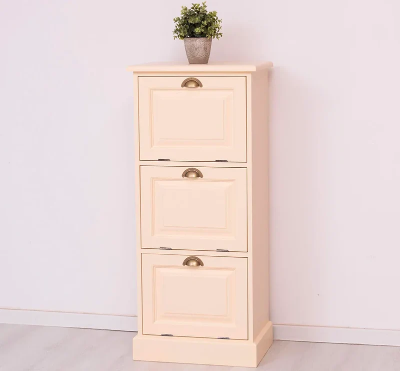Kommode aus Massivholz mit Kippfächern - Aktenschrank - Büroschrank