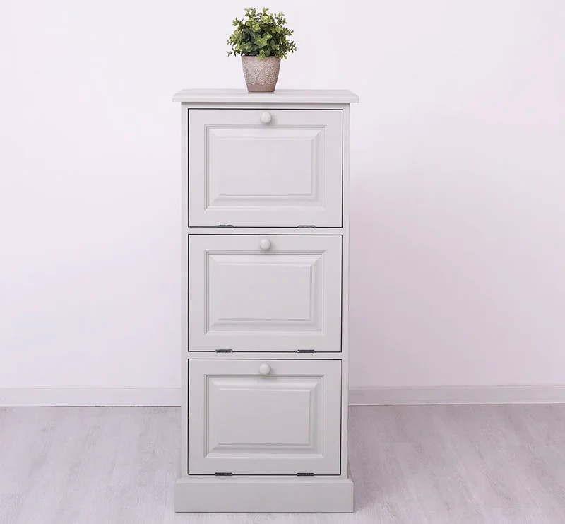 Kommode aus Massivholz mit Kippfächern - Aktenschrank - Büroschrank