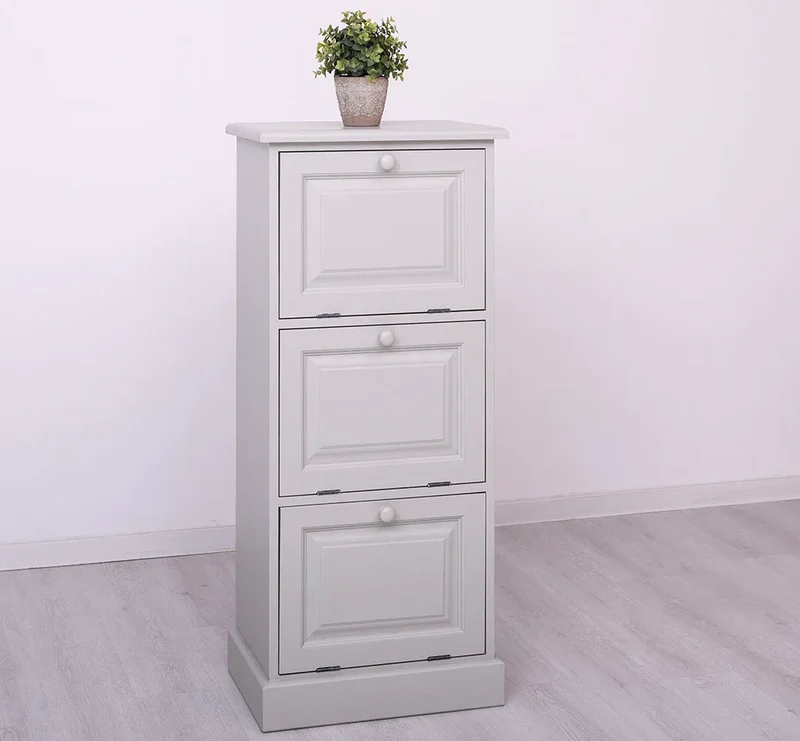 Kommode aus Massivholz mit Kippfächern - Aktenschrank - Büroschrank