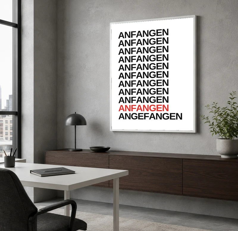 Anfangen – endlich angefangen Poster