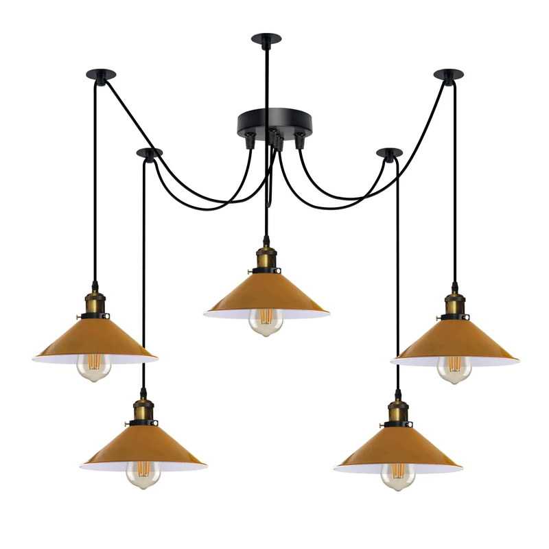 5-WegeVintage Industrial-Stil Spinnenleuchte Hängeleuchte~3082