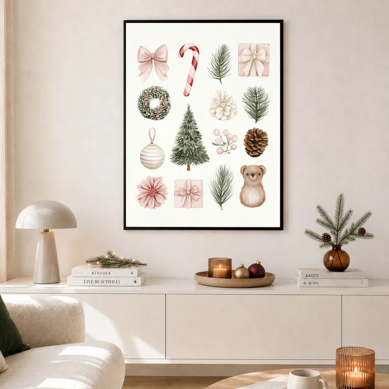 Aquarell Weihnachtssammlung Poster