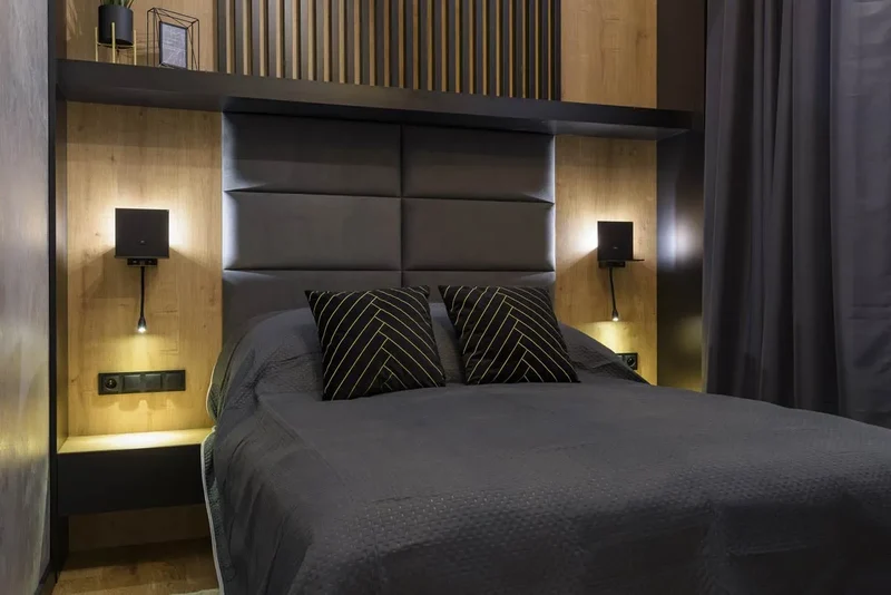Black Matt Acoustic Slatted Wall Panels