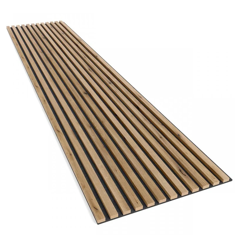 European OAK Acoustic Slatted Wall Panels