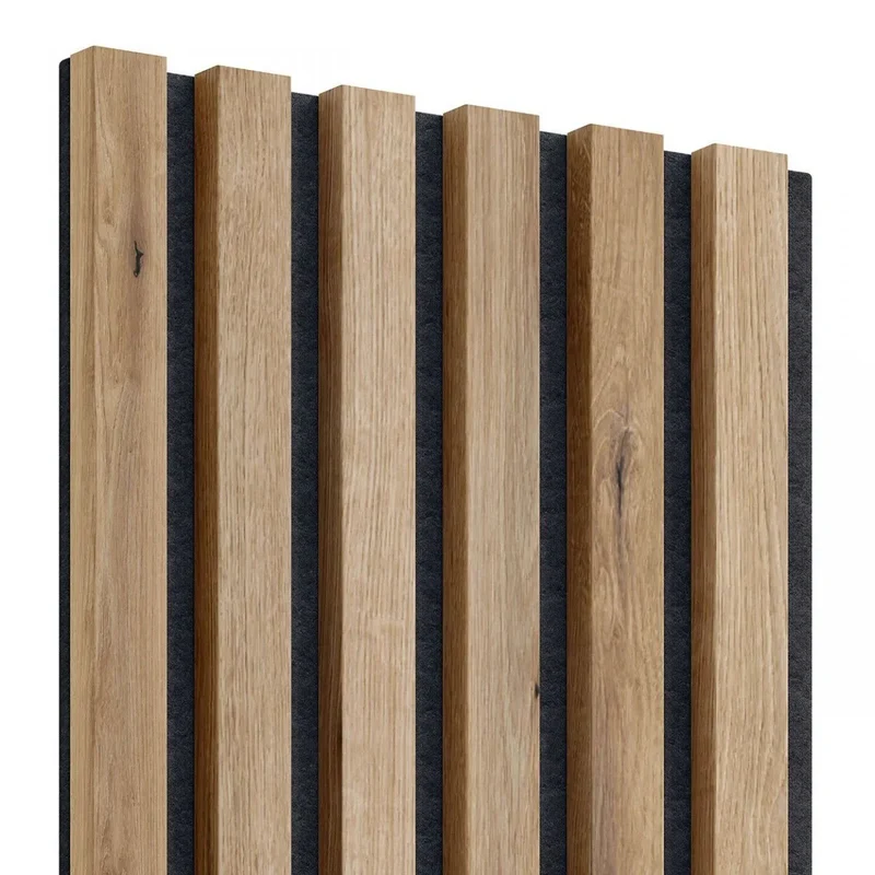 European OAK Acoustic Slatted Wall Panels