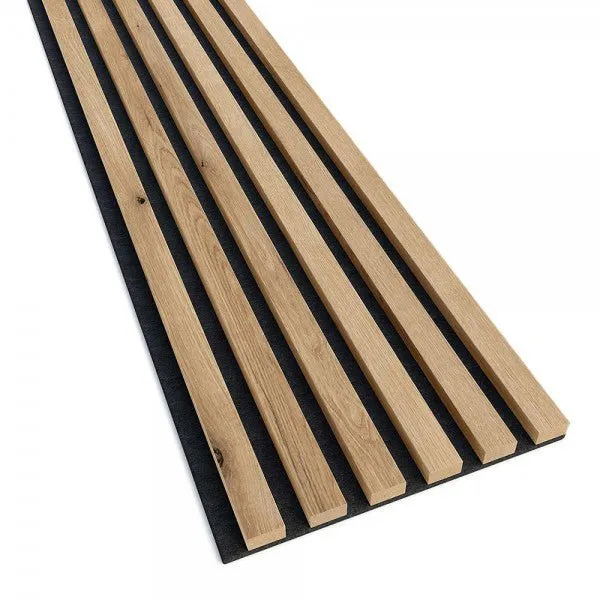 European OAK Acoustic Slatted Wall Panels