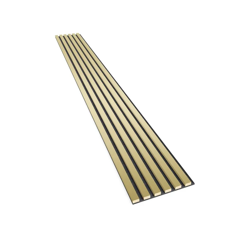 Golden Acoustic Slatted Wall Panels