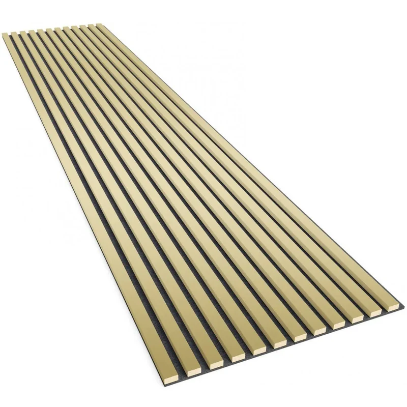 Golden Acoustic Slatted Wall Panels