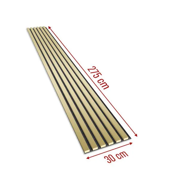 Golden Acoustic Slatted Wall Panels