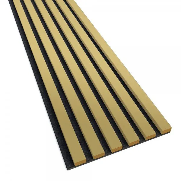 Golden Acoustic Slatted Wall Panels