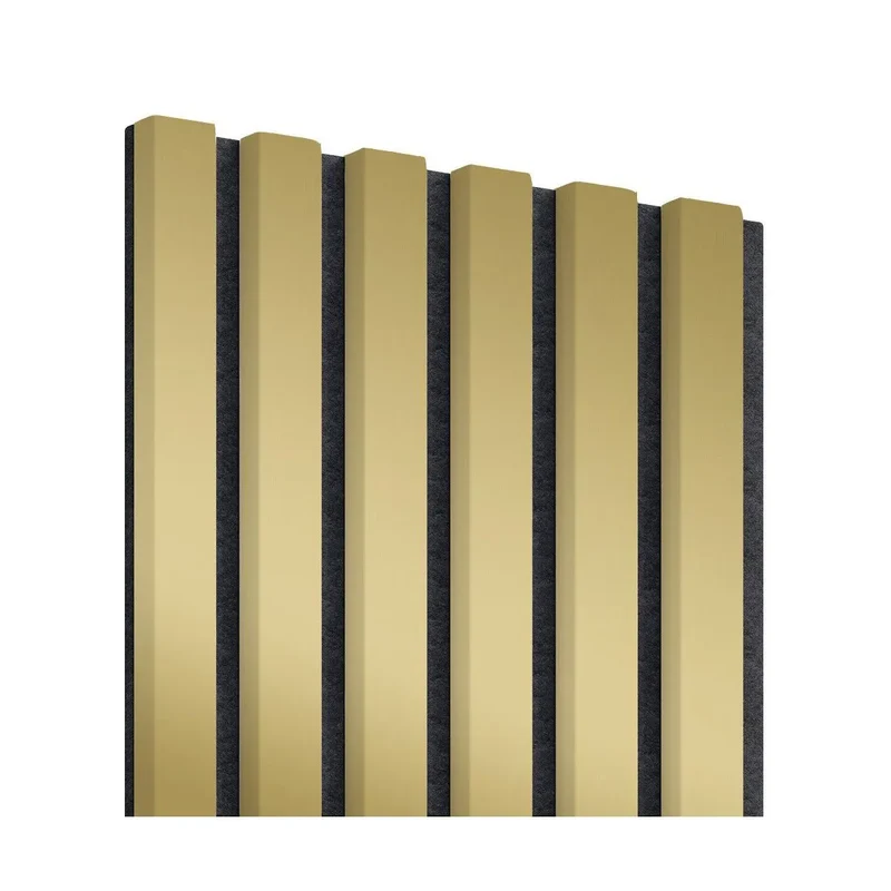 Golden Acoustic Slatted Wall Panels