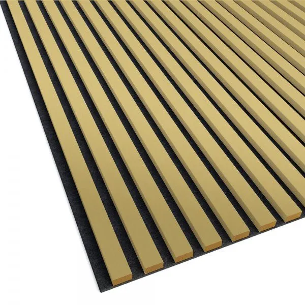 Golden Acoustic Slatted Wall Panels