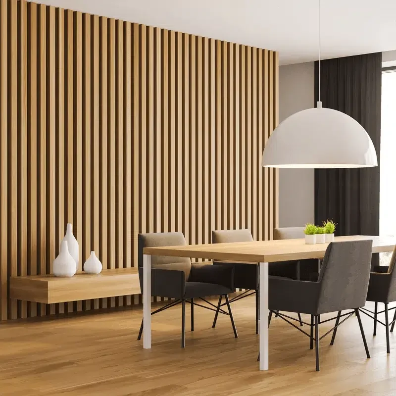 OAK Natural Acoustic Slatted Wall Panels