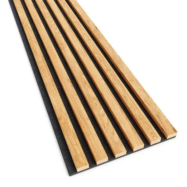 OAK Natural Acoustic Slatted Wall Panels