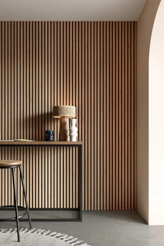 OAK Natural Acoustic Slatted Wall Panels