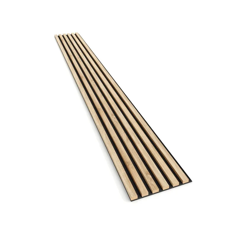 OAK Grey Acoustic Slatted Wall Panels