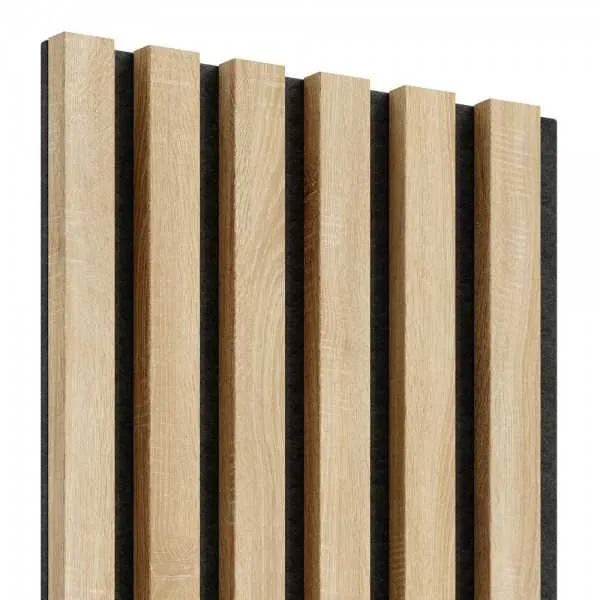 OAK Grey Acoustic Slatted Wall Panels