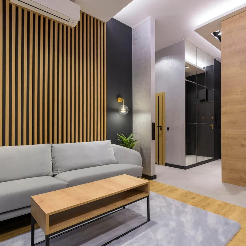 OAK Veneer Acoustic Slatted Wall Panels