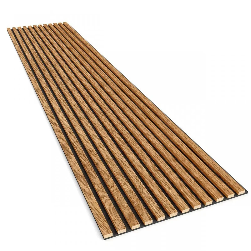 OAK Veneer Acoustic Slatted Wall Panels