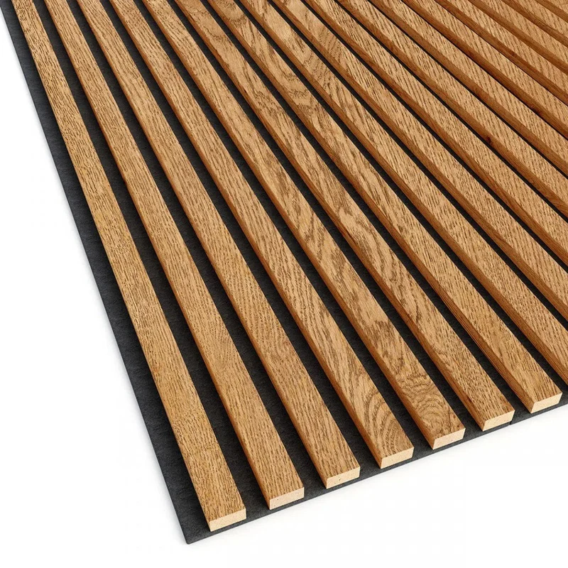 OAK Veneer Acoustic Slatted Wall Panels