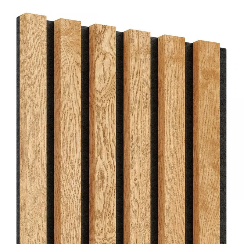 OAK Veneer Acoustic Slatted Wall Panels