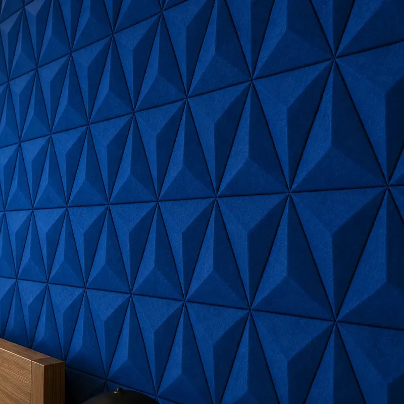 PYRAMID 3D Acoustic Felt Wall Panels - INDIGO Multipack