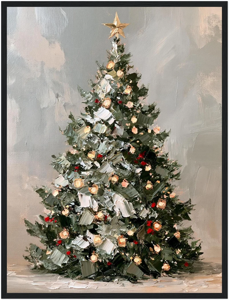Leuchtender Weihnachtsbaum Retro Poster