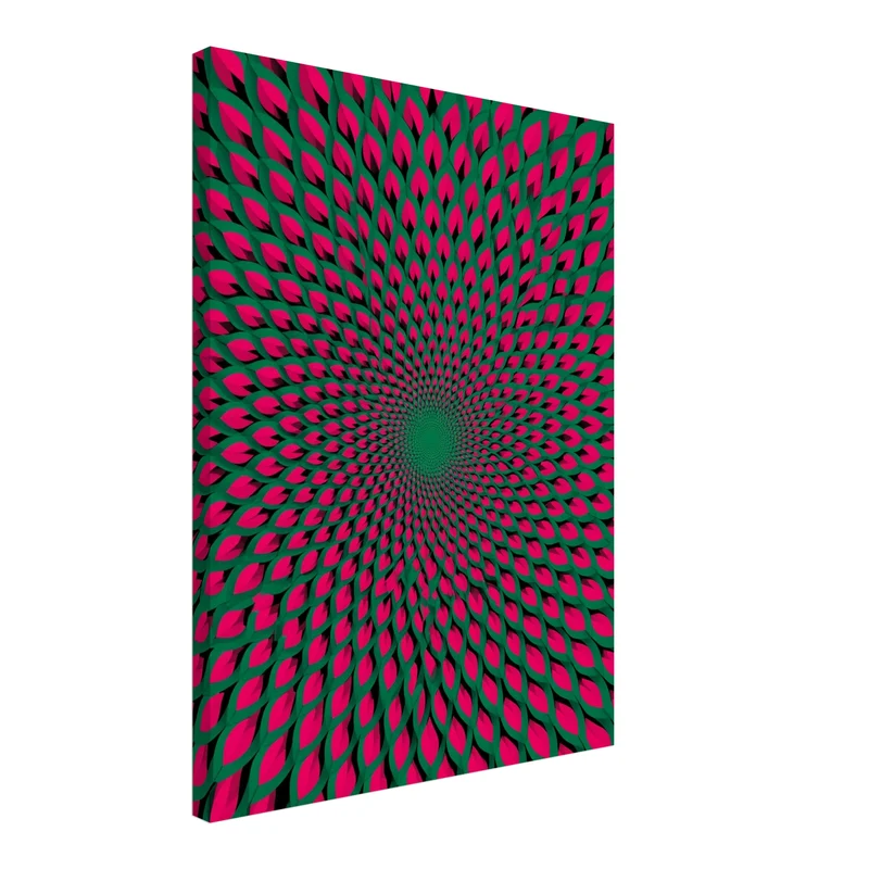 Psychedelischer Blütenwirbel Leinwand