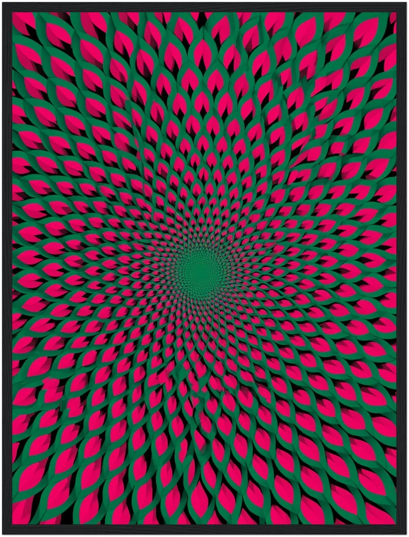 Psychedelischer Blütenwirbel Poster
