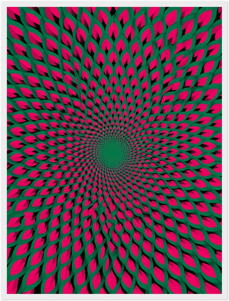 Psychedelischer Blütenwirbel Poster