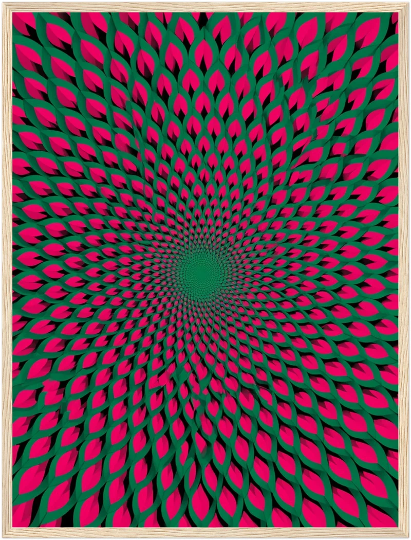 Psychedelischer Blütenwirbel Poster