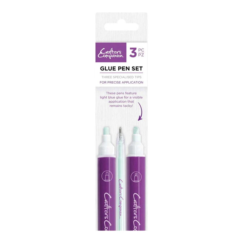 Crafter's Companion Glue Pen Set (3 Piece)Suitable for gold leaf and foil