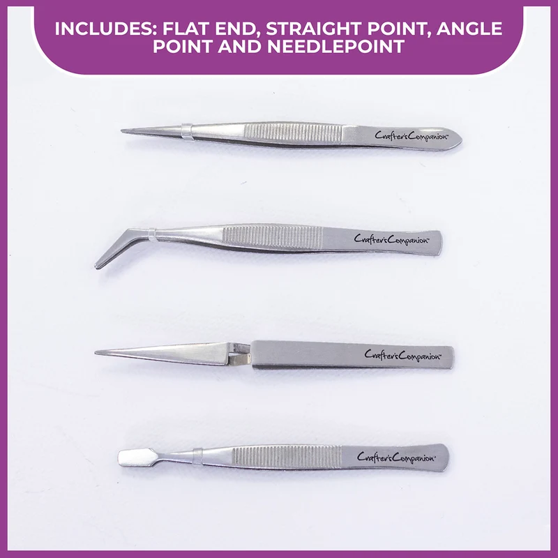 Crafter's Companion - Precision Tweezers (4 piece)