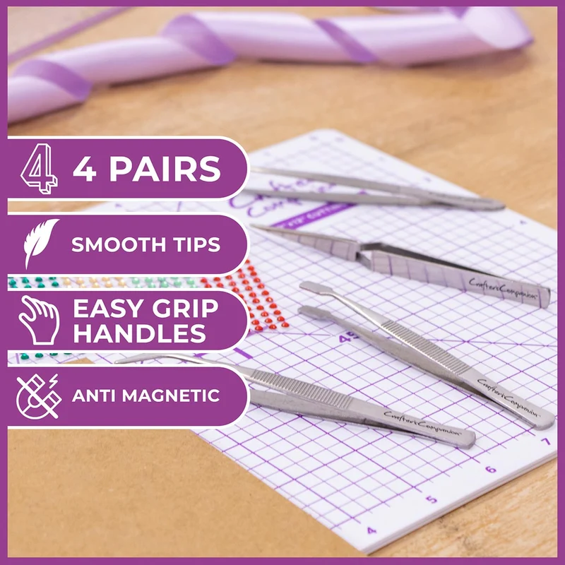 Crafter's Companion - Precision Tweezers (4 piece)