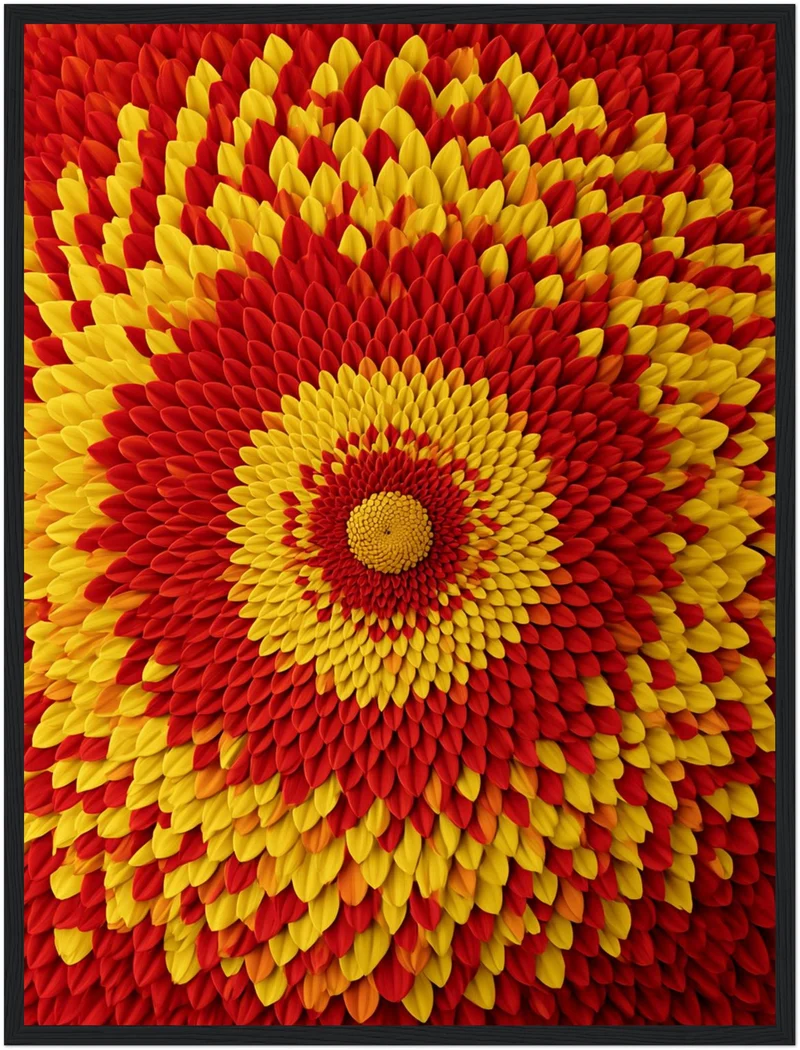 Feuriges Blüten Mandala Poster