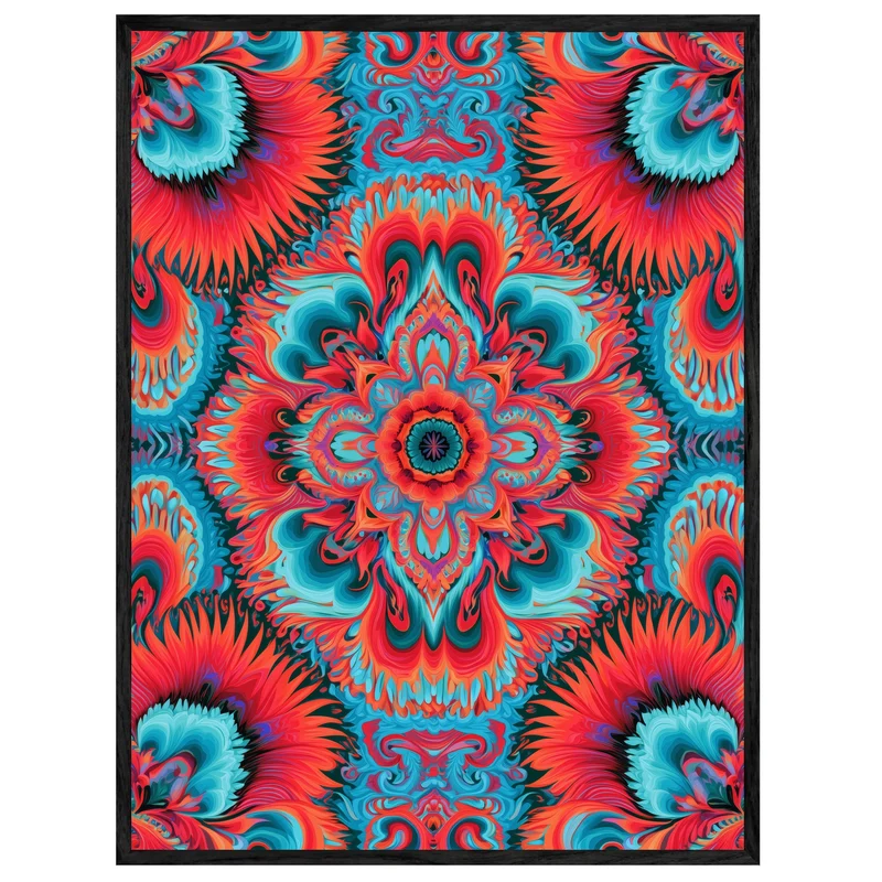 Mandala in Flammen Leinwand