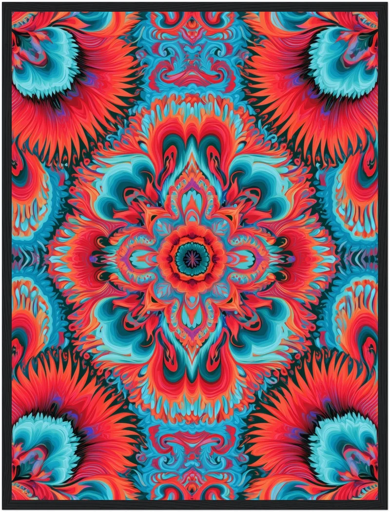 Mandala in Flammen Poster