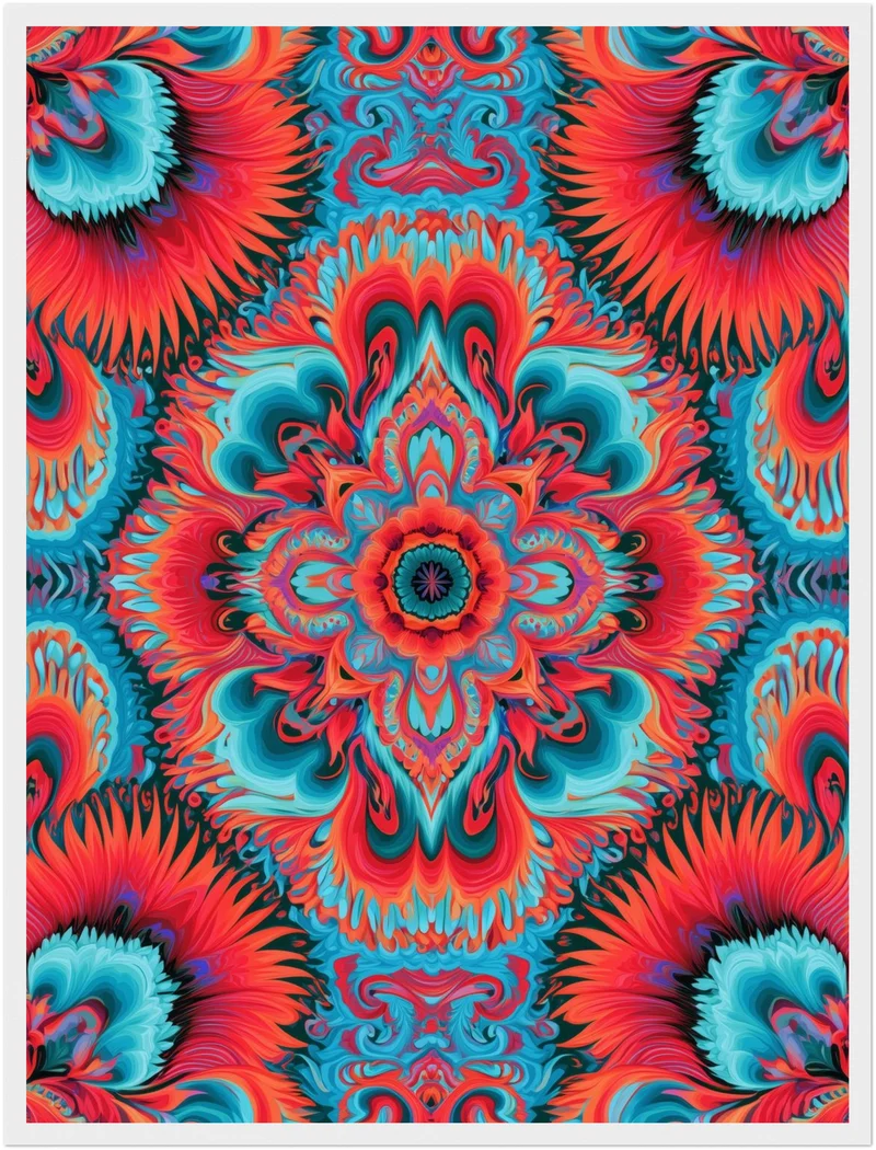 Mandala in Flammen Poster