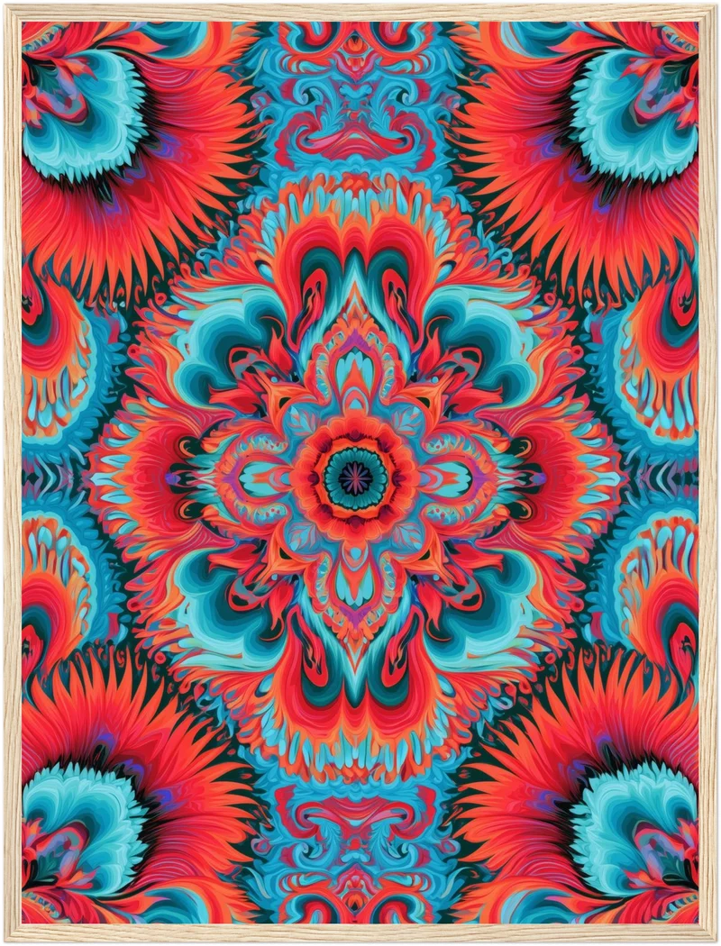 Mandala in Flammen Poster